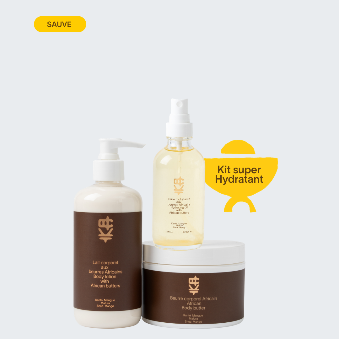 Trio (hydratation intense) - Lait corporel + beurre corporel + Huile